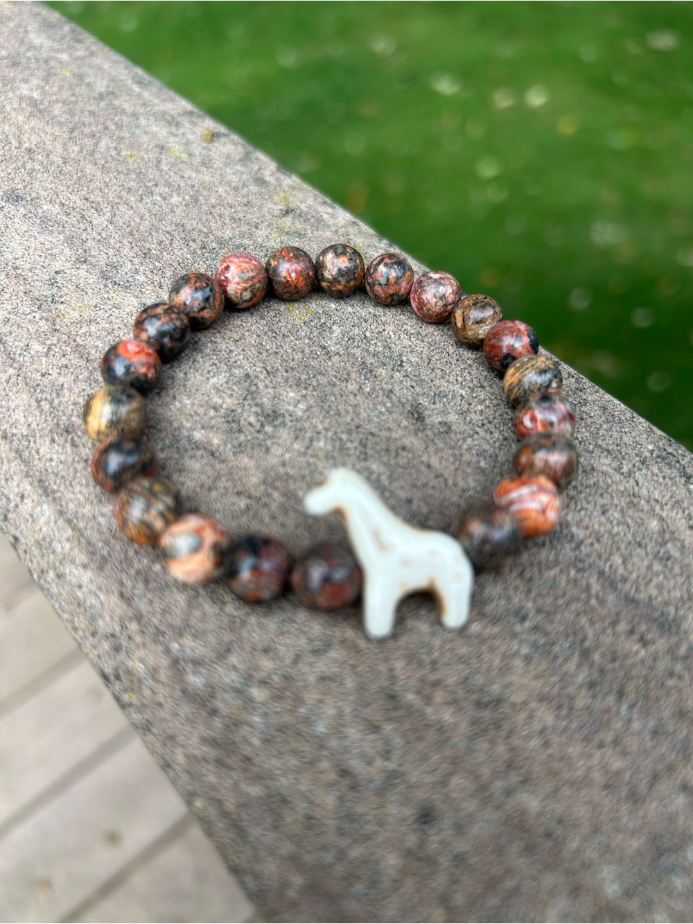 Fahlo Sahara Desert Stone Giraffe Trek Bracelet